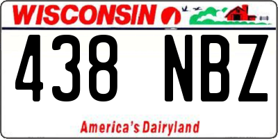 WI license plate 438NBZ
