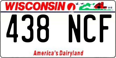 WI license plate 438NCF