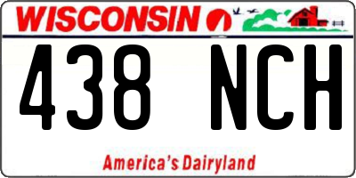 WI license plate 438NCH