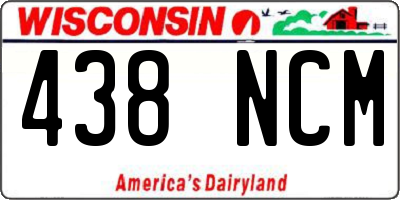 WI license plate 438NCM