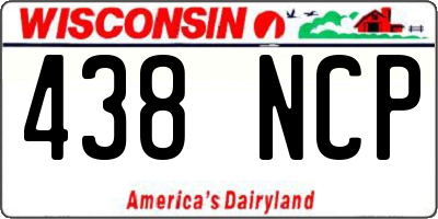 WI license plate 438NCP