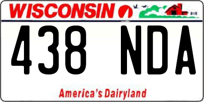 WI license plate 438NDA