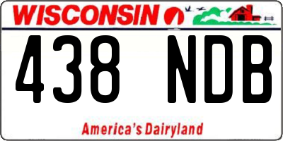 WI license plate 438NDB