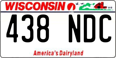 WI license plate 438NDC