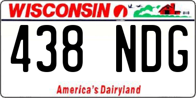 WI license plate 438NDG