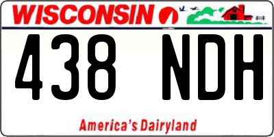 WI license plate 438NDH