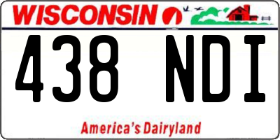 WI license plate 438NDI