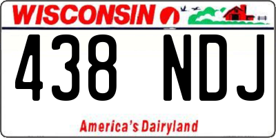 WI license plate 438NDJ