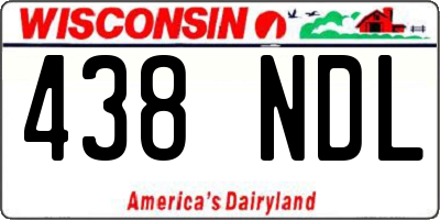 WI license plate 438NDL