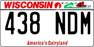 WI license plate 438NDM