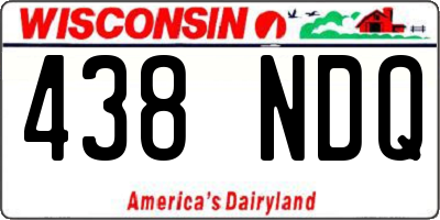 WI license plate 438NDQ