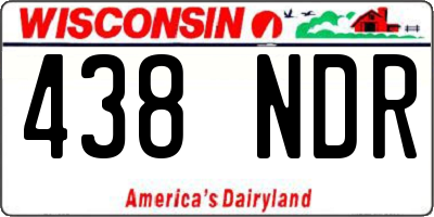 WI license plate 438NDR