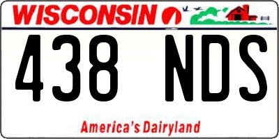 WI license plate 438NDS
