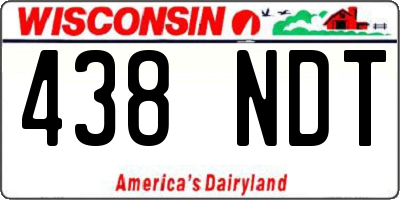 WI license plate 438NDT