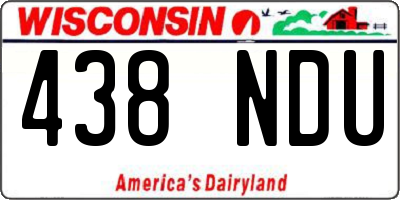 WI license plate 438NDU