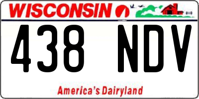 WI license plate 438NDV