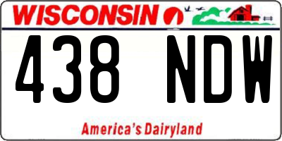 WI license plate 438NDW