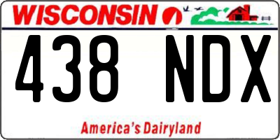 WI license plate 438NDX