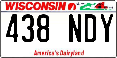 WI license plate 438NDY