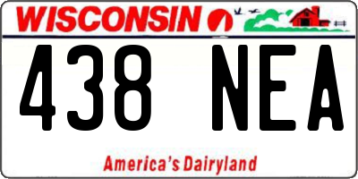 WI license plate 438NEA