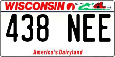 WI license plate 438NEE
