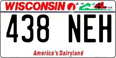WI license plate 438NEH