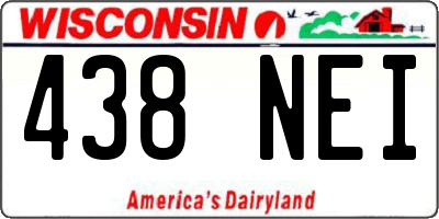 WI license plate 438NEI