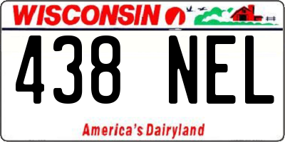 WI license plate 438NEL