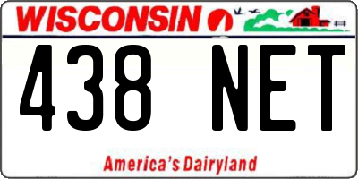 WI license plate 438NET