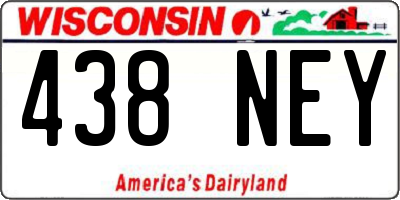 WI license plate 438NEY