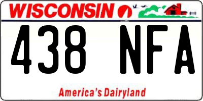 WI license plate 438NFA
