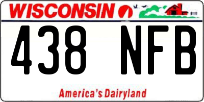 WI license plate 438NFB
