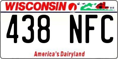 WI license plate 438NFC