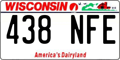 WI license plate 438NFE