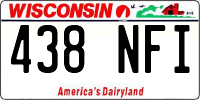 WI license plate 438NFI