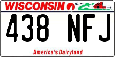 WI license plate 438NFJ