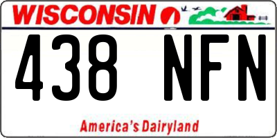 WI license plate 438NFN