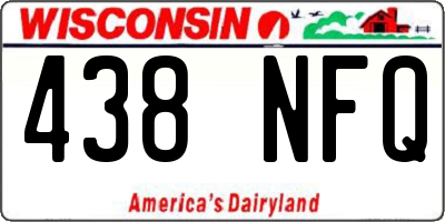 WI license plate 438NFQ