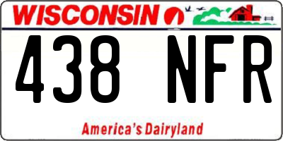 WI license plate 438NFR