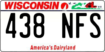 WI license plate 438NFS