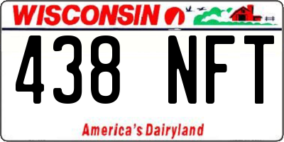 WI license plate 438NFT
