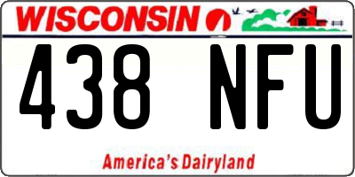 WI license plate 438NFU