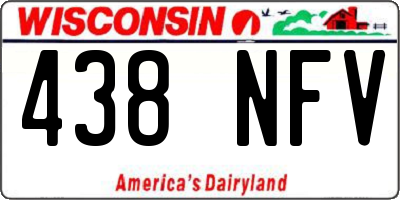 WI license plate 438NFV