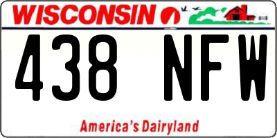 WI license plate 438NFW