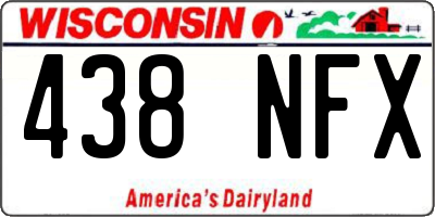 WI license plate 438NFX