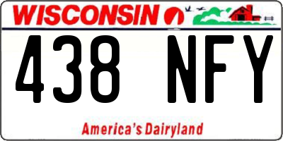 WI license plate 438NFY