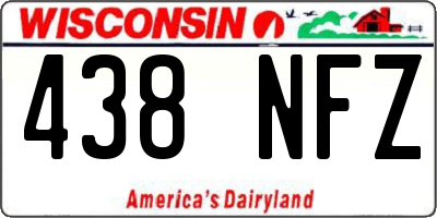 WI license plate 438NFZ