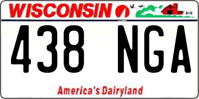WI license plate 438NGA