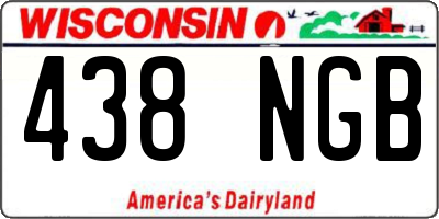 WI license plate 438NGB