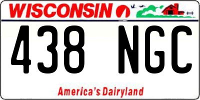 WI license plate 438NGC